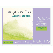 Блок-склейка бумаги для акварели "Artistico Extra White", 12.5x18 см, 300 г/м2, 25 листов