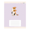 Тетрадь "Котики (Универсальная плашка)", А5, 12 листов, линейка, скоба сбоку, ассорти - 2