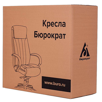 Кресло д/руководителя Бюрократ T-9923WALNUT светло-коричневый Leather Eichel кожа крестовина металл/дерево - 5