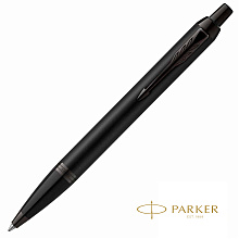 Ручка шариковая автоматическая Parker "IM Achromatic K317", 1.0 мм, черный, стерж. синий