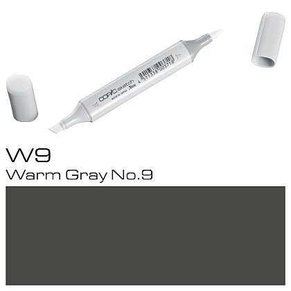 Маркер перманентный "Copic Sketch", W-9 теплый серый №9