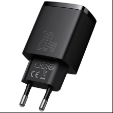 Сетевое зарядное устройство Baseus "CCXJ-B01", Compact Quick Charger USB+Type-C 20W, черный