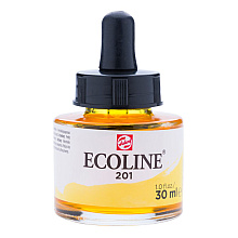 Жидкая акварель "ECOLINE", 201 желтый светлый, 30 мл