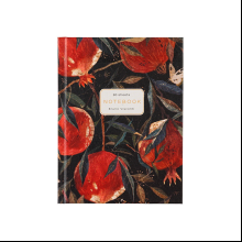 Блокнот "Flora. Гранат", A6, 80 листов, клетка, красный, черный