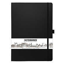 Скетчбук "Sketchmarker", 21x30 см, 140 г/м2, 80 листов, черный