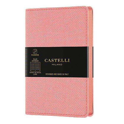 Блокнот Castelli Milano "Harris Petal Rose", A6, 96 листов, линованный, розовый