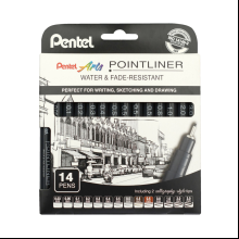 Набор ручек капиллярных "Pointliner", 14 шт, ассорти