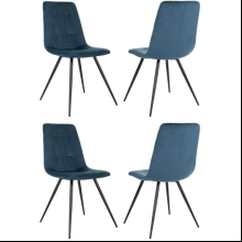 Стул Бюрократ "CH-K1_4", ткань, синий, металл, комплект 4 штуки
