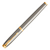 Ручка перьевая "Parker IM Brushed Metal GT", F, серебристый, золотистый, патрон черный - 2