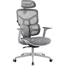 Кресло эргономичное EVERPROF Alfa, Grey, сетка, серый, металл, корпус серый
