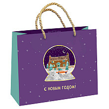 Пакет подарочный "Новогодний шар", 23x18x10 см, ламинированный