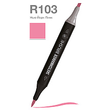 Маркер перманентный двусторонний "Sketchmarker Brush", R103 йорк Пинк