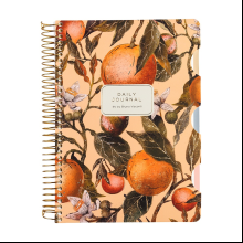 Книга записная "Flora. Paradise. Oranges", A5, 200 листов, клетка, линейка, точка, оранжевый