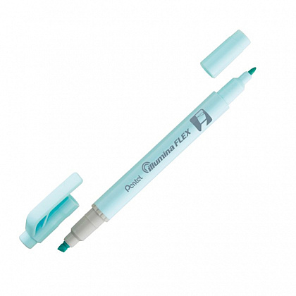 Маркер текстовый двусторонний «Pentel Illumina flex», пастельный, голубой - 4