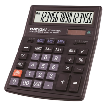 Калькулятор настольный CD-2698-16DM Catiga, 16-разрядный, пластик, черный