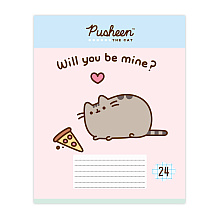 Тетрадь "Pusheen", А5, 24 листов, клетка, ассорти