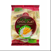 Конфеты "Co barre de CHOCOLAT" с белой глазурью, 150 гр, мультизлаковые 