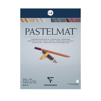 Блок бумаги "Pastelmat", 30x40 см, 360 г/м2, 12 листов, 4 цвета