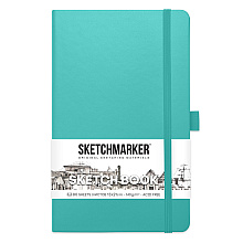 Скетчбук "Sketchmarker", 13x21 см, 140 г/м2, 80 листов, аквамарин