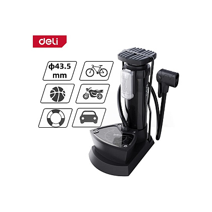 Насос велосипедный ножной Deli YS EDL880003, 9.6 bar/140 PSI - 2