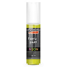 Краски для текстиля "Pentart Fabric paint neon", 20 мл, желтый