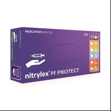  Перчатки нитриловые неопудренные одноразовые текстурированные Nitrylex, р-р XS, 100 шт/уп, фиолетовый