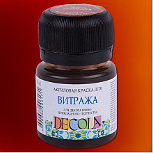 Краска акриловая для витража "Декола", 419 коричневая, 20 мл., банка