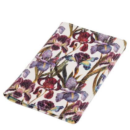 Обложка для паспорта "Flora. Ирисы", кожзам., белый - 3