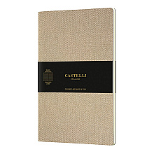 Блокнот Castelli Milano "Harris Desert Sand", A5, 32 листа, линейка, песочный