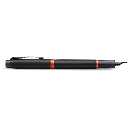 Ручка перьевая Parker "IM Vibrant Rings F315", M, черный, оранжевый, патрон синий - 5