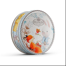 Печенье сдобное Regnum "Зайчик с корзинкой", в жестяной банке, 150 гр