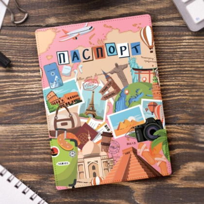 Обложка для паспорта "Travel", разноцветный - 2