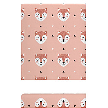 Обложка для паспорта "Sleep Foxes", ПВХ, розовый