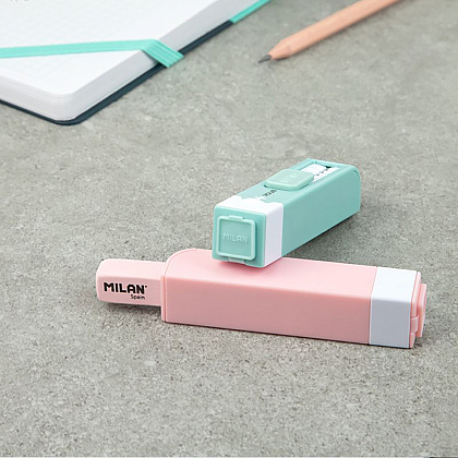 Ластик-точилка Milan "STICK +", розовый - 5