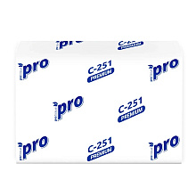 Салфетки бумажные PROtissue, 16х21см, 2 слоя, белый, 200 листов, 100% целлюлоза