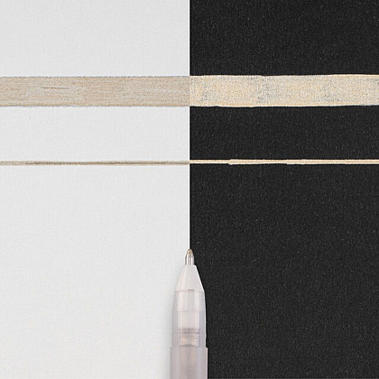 Ручка гелевая "Gelly Roll Metallic", 1.0 мм, прозрачный, стерж. сепия - 2