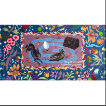 Пенал-косметичка «Царевна-лягушка», Наталья Липская, 1 отделение, 210х100 мм, текстиль, разноцветный 