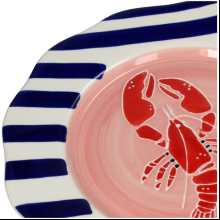 Тарелка керамическая "Lobster", 25.8х25 см, разноцветный