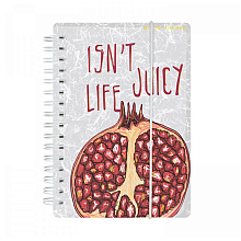 Блокнот "Cute Journal mini. Juicy Life. Гранат", A6, 80 листов, клетка, белый