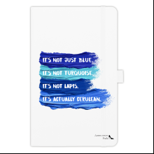 Скетчбук "Not just blue, it's not turquoise, it's not lapis, it's actually cerulean", 13х21 см, 140 г/м2, 80 листов, белый
