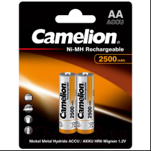 Аккумуляторные батарейки Camelion NH-AA-2500-BP2 24/384, 2 шт. 
