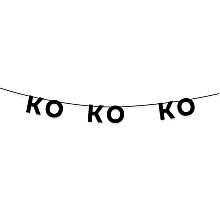 Гирлянда бумажная "КО КО КО", черный