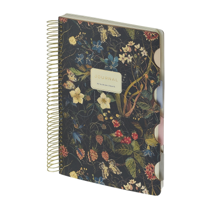 Книга записная "Flora. Лесные ягоды", В5, 120 листов, клетка, линейка, точка, черный