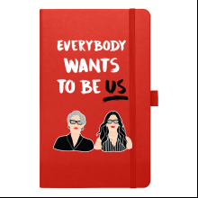 Скетчбук "Everybody wants to be us", 13х21 см, 140 г/м2, 80 листов, красный