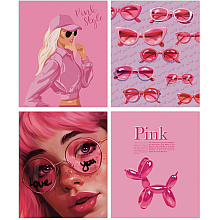 Тетрадь "Barbie pink style", А5, 48 листов, клетка, ассорти 
