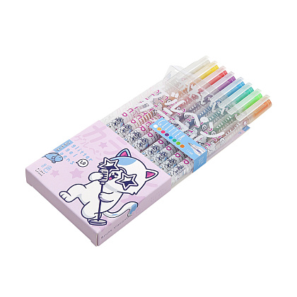 Набор гелевых ручек "Glitter. Kawaii Animals", 8 шт, разноцветный - 2