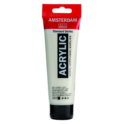 Краски акриловые "Amsterdam", 222 неаполитанский желтый светлый, 120 мл, туба