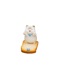 Подставка для телефона декоративная "Sleepy cat", пластик, белый