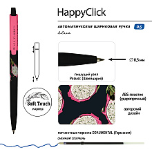 Ручка шариковая автоматическая "HappyClick. Fresh & fruity. Питахайя", 0.5 мм, розовый, черный, стерж. синий