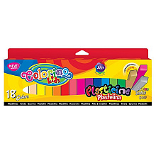 Пластилин для детской лепки Colorino, 18 цветов, квадратный